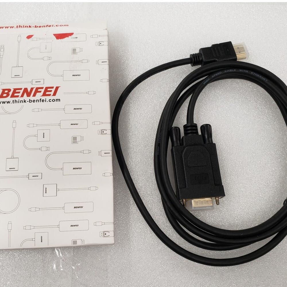 BENFEI 6ft HDMI to VGA Cable Uni-Directional Male to Male Gold-Plated (Black)